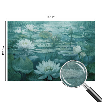 Non-woven fototapet med motiv af vandblomster