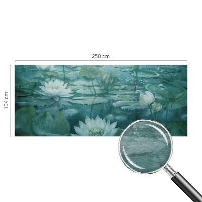 Non-woven fototapet med motiv af vandblomster