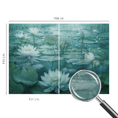 Non-woven fototapet med motiv af vandblomster