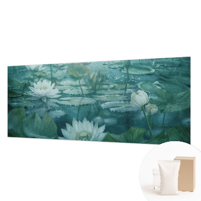 Non-woven fototapet med motiv af vandblomster