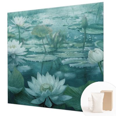 Non-woven fototapet med motiv af vandblomster