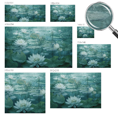 Non-woven fototapet med motiv af vandblomster