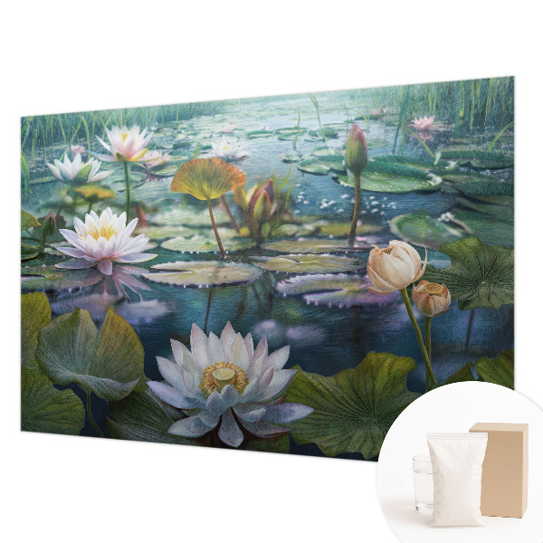Fotovæg med motiv af damblomster