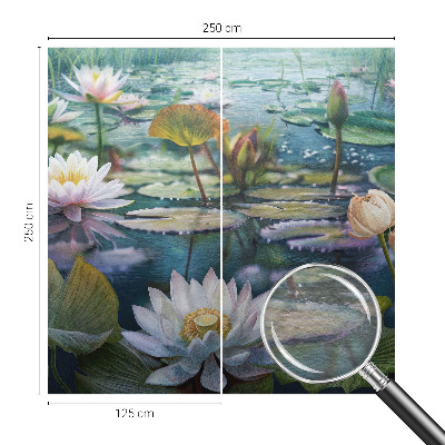Fotovæg med motiv af damblomster