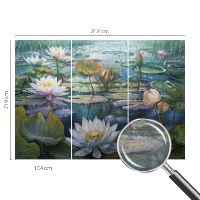 Fotovæg med motiv af damblomster