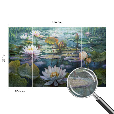 Fotovæg med motiv af damblomster
