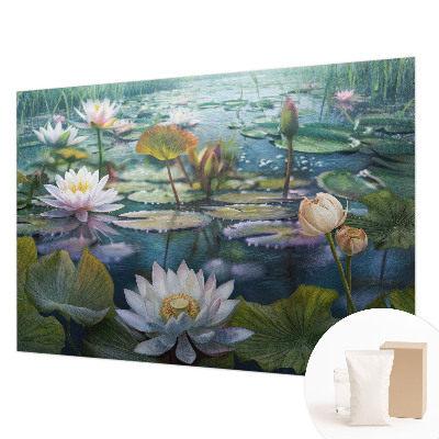Fotovæg med motiv af damblomster