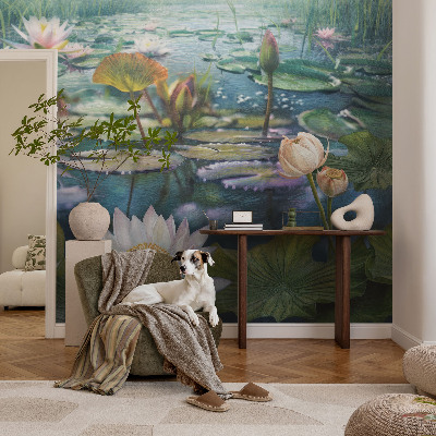 Fotovæg med motiv af damblomster