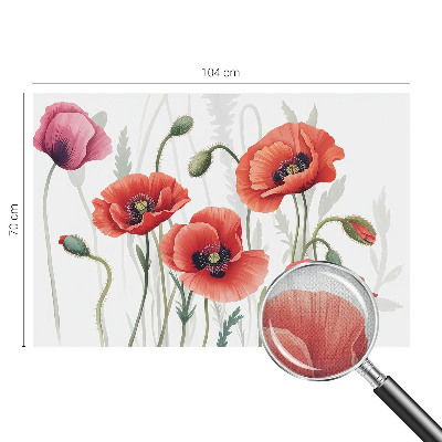 Selvklæbende fototapet med fotoprint og selvklæbende bagside klar til montering