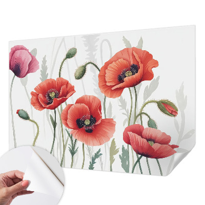 Selvklæbende fototapet med fotoprint og selvklæbende bagside klar til montering