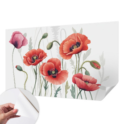 Selvklæbende fototapet med fotoprint og selvklæbende bagside klar til montering