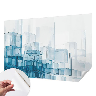 Tapet selvklæbende i sort/hvidt geometrisk mønster i størrelse 60 x 40 cm