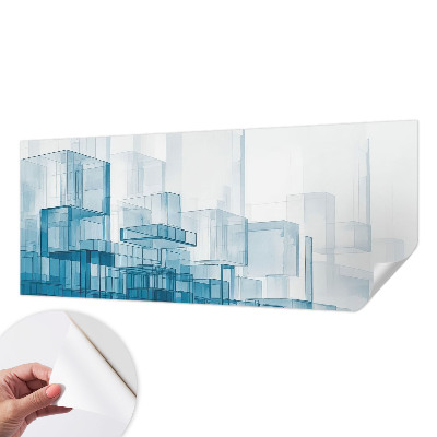 Tapet selvklæbende i sort/hvidt geometrisk mønster i størrelse 60 x 40 cm