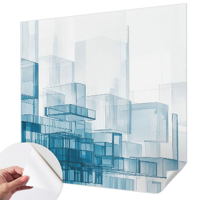 Tapet selvklæbende i sort/hvidt geometrisk mønster i størrelse 60 x 40 cm