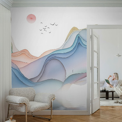 Tapet til køkken med et holdbart og vaskbart design velegnet til køkkenet