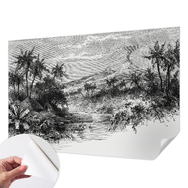 Retro tapet i retrostil til vægge