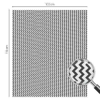 Mælkehvid vinduesfolie med motiv Zigzag-mønster