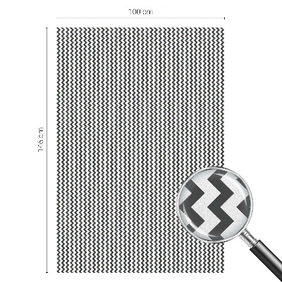 Mælkehvid vinduesfolie med motiv Zigzag-mønster