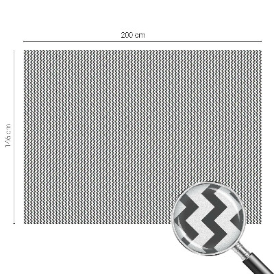 Mælkehvid vinduesfolie med motiv Zigzag-mønster