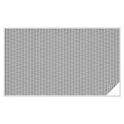 Mælkehvid vinduesfolie med motiv Zigzag-mønster