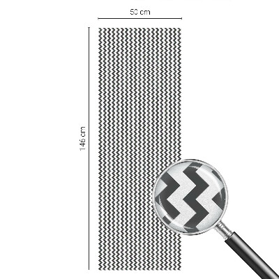 Mælkehvid vinduesfolie med motiv Zigzag-mønster