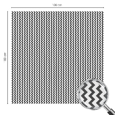 Mælkehvid vinduesfolie med motiv Zigzag-mønster