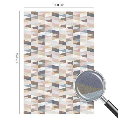 Vinduesfolie mod indkig med glasmaleri Pastelsymmetri