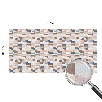 Vinduesfolie mod indkig med glasmaleri Pastelsymmetri