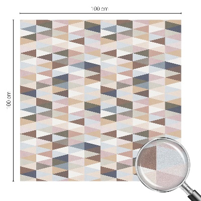 Vinduesfolie mod indkig med glasmaleri Pastelsymmetri