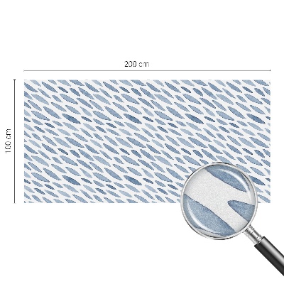 Mælkehvid vinduesfolie med motiv Blå streger