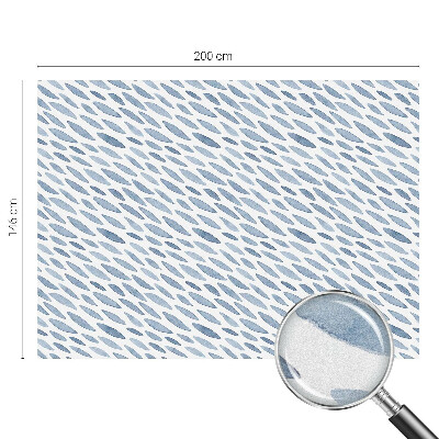 Mælkehvid vinduesfolie med motiv Blå streger