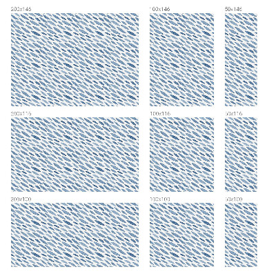 Mælkehvid vinduesfolie med motiv Blå streger