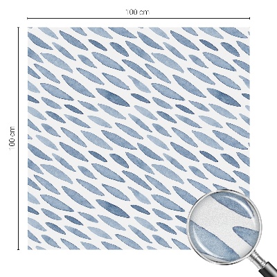 Mælkehvid vinduesfolie med motiv Blå streger