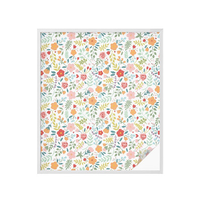 Selvklæbende vinduesfolie Blomstermønster