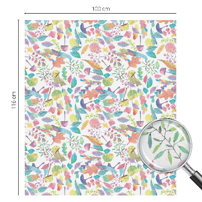 Mælkehvid vinduesfolie med motiv Farverig komposition