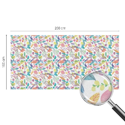 Mælkehvid vinduesfolie med motiv Farverig komposition