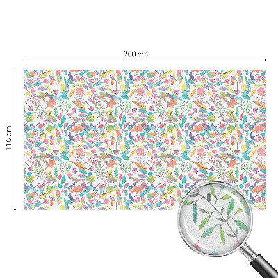 Mælkehvid vinduesfolie med motiv Farverig komposition