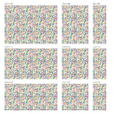 Mælkehvid vinduesfolie med motiv Farverig komposition