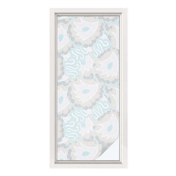 Vinduesfolie mod indkig med glasmaleri Delikate fjer