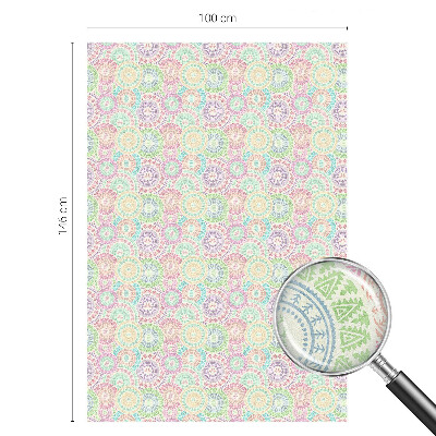 Dekorationsfolie til vindue mod indkig Farverige mandalaer