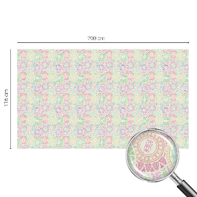 Dekorationsfolie til vindue mod indkig Farverige mandalaer