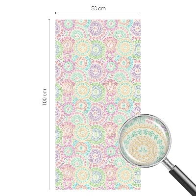 Dekorationsfolie til vindue mod indkig Farverige mandalaer