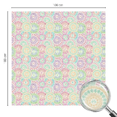 Dekorationsfolie til vindue mod indkig Farverige mandalaer