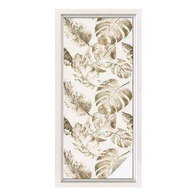 Vinduesfolie mod indkig med glasmaleri Tropiske planter