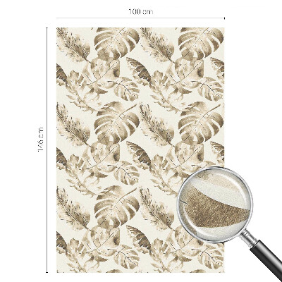 Vinduesfolie mod indkig med glasmaleri Tropiske planter