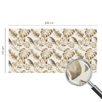 Vinduesfolie mod indkig med glasmaleri Tropiske planter