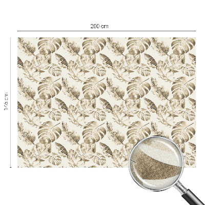 Vinduesfolie mod indkig med glasmaleri Tropiske planter