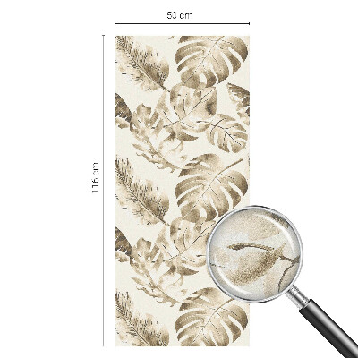 Vinduesfolie mod indkig med glasmaleri Tropiske planter