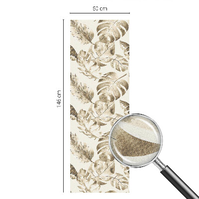 Vinduesfolie mod indkig med glasmaleri Tropiske planter