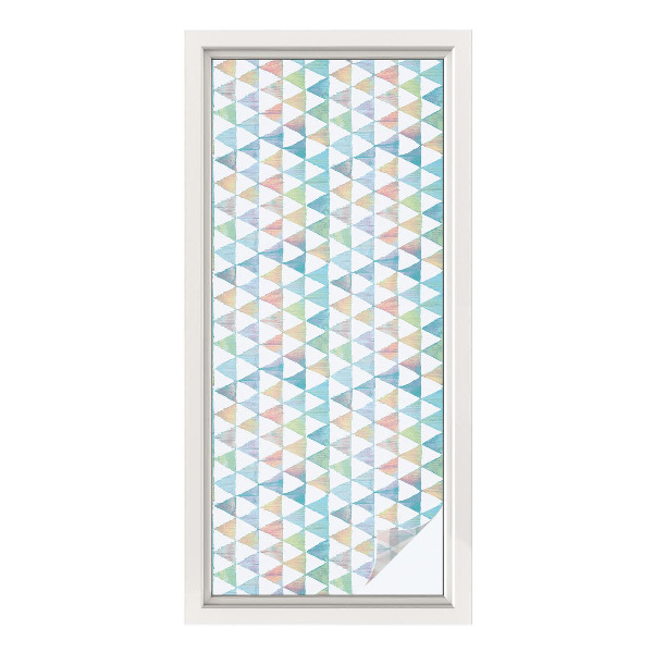 Dekorationsfolie til vindue mod indkig Geometriske trekanter